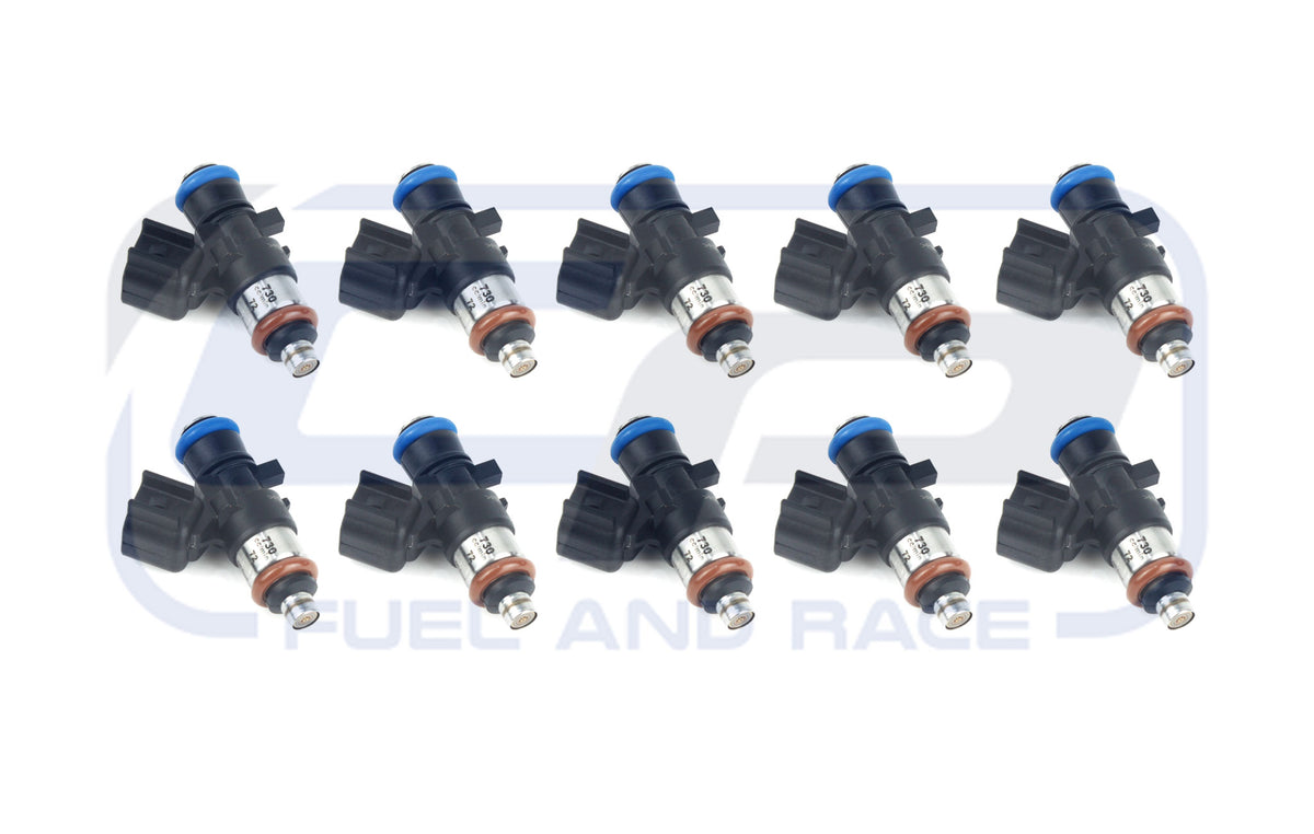 Audi R8 2016+ 10x 730cc BOSCH EV14 Fuel Injectors USCAR Connector