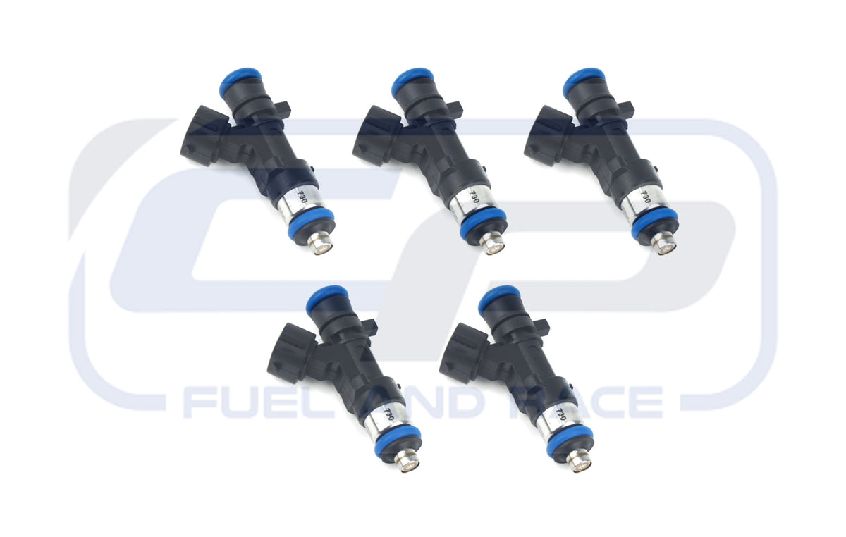 Volvo - C30 C70 S40 S60 V50 2.5T T5 - 5x 730cc BOSCH EV14 Fuel Injectors - DENSO Connector